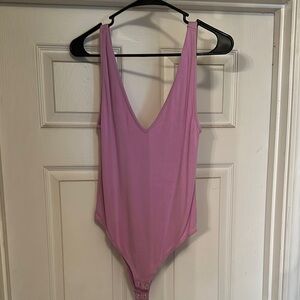 Express X Rocky Barnes lavender bodysuit